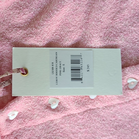 LoveShackFancy Pink Grace Leroy Hooded Cardigan - Picture 4 of 7